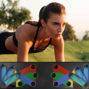Portable fitness push up board for strength training at home