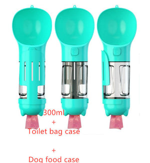 3 in 1 portable pet water bottle for travel and walks