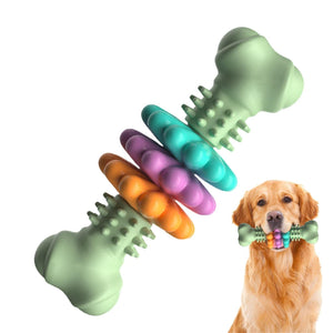Dog chew bone toy for dental cleaning and gum massage