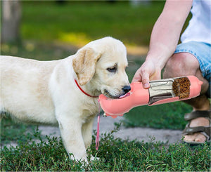 3 in 1 portable pet water bottle for travel and walks