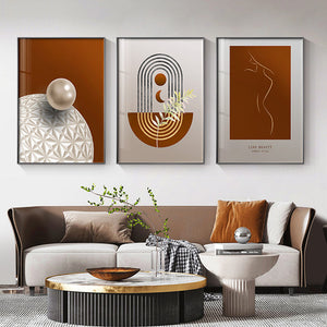 Plant leaf wall art with modern botanical design