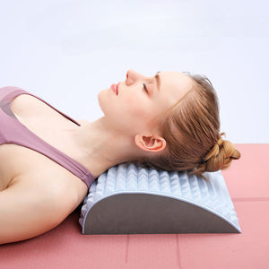 Back stretcher pillow for lumbar and neck pain relief