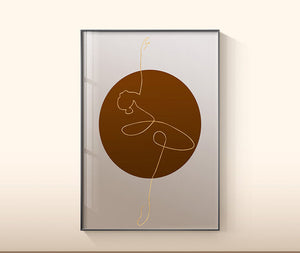 Plant leaf wall art with modern botanical design