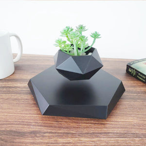 Levitating magnetic flower pot floating indoor plant display