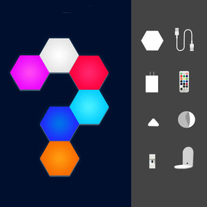 Smart modular hex LED panels for gaming room decor
