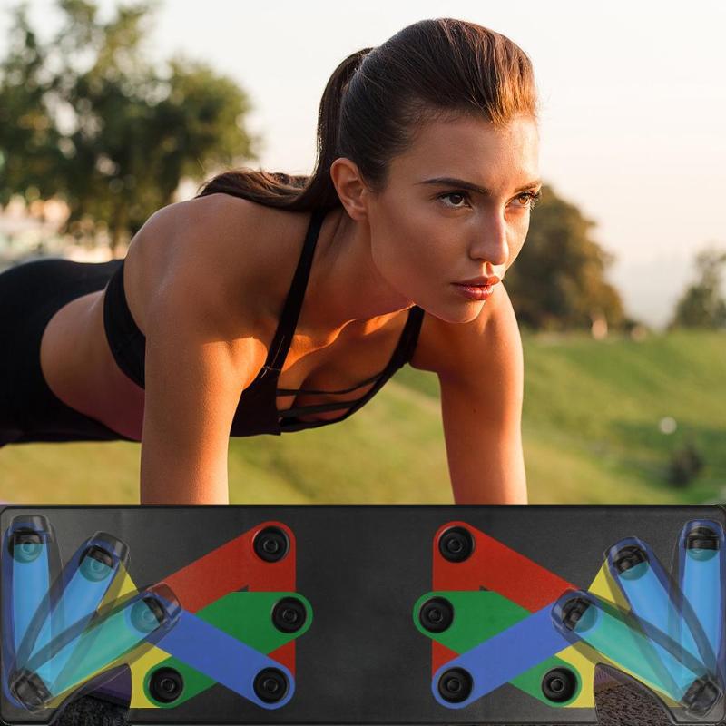 Portable fitness push up board for strength training at home
