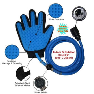 Dog shower handheld tool for pet bathing and massage
