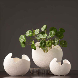 Modern home decor vase with smooth ceramic finish
