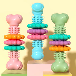Durable TPR dog chew toy for teeth and breath health
