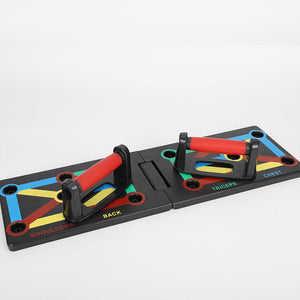 Color coded push up system for chest shoulder and back

