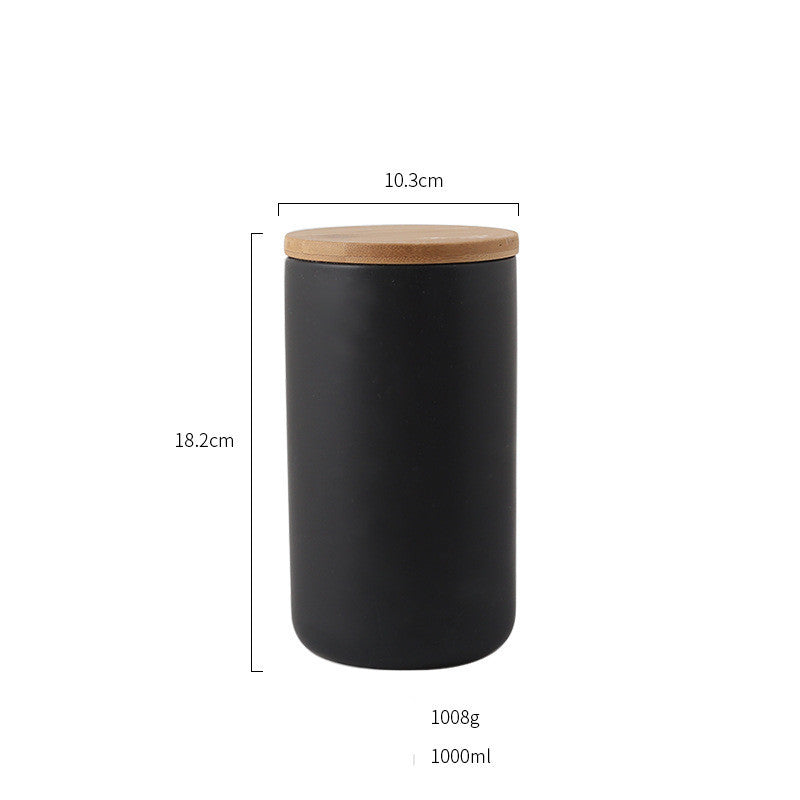 Durable ceramic spice container for salt and seasoning storage
