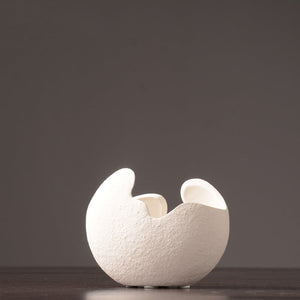 Minimalist ceramic vase for living room flower display
