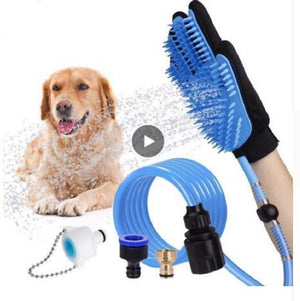 Silicone pet bath device for easy grooming and cleaning
