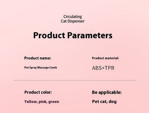 Ergonomic pet grooming brush with gentle spray function

