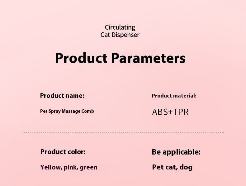 Ergonomic pet grooming brush with gentle spray function
