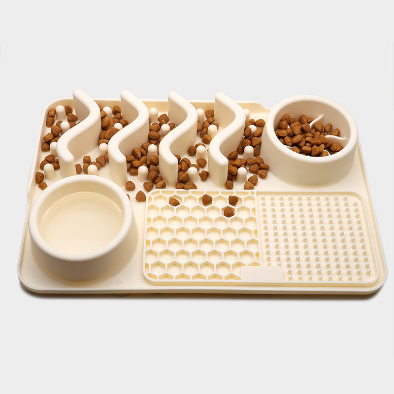 Durable silicone dog feeding mat for daily mealtime use