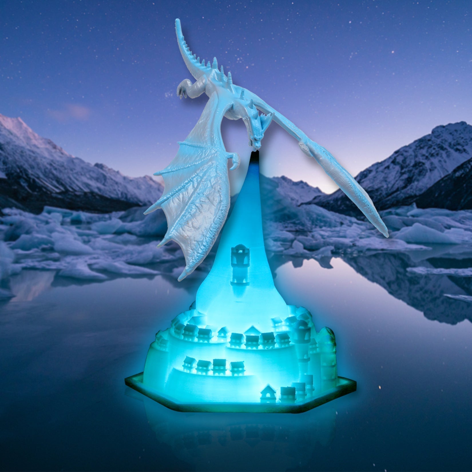 Fantasy dragon night light for bedroom and office decor
