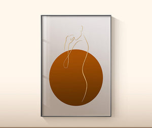 Botanical nature inspired wall art for office space