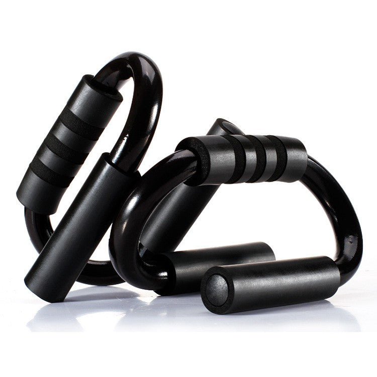 Black push up bracket tool for upper body home workouts