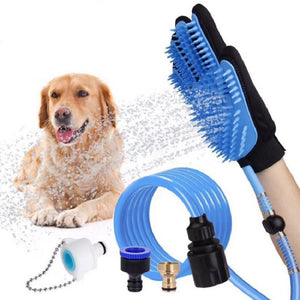 Dog shower handheld tool for pet bathing and massage
