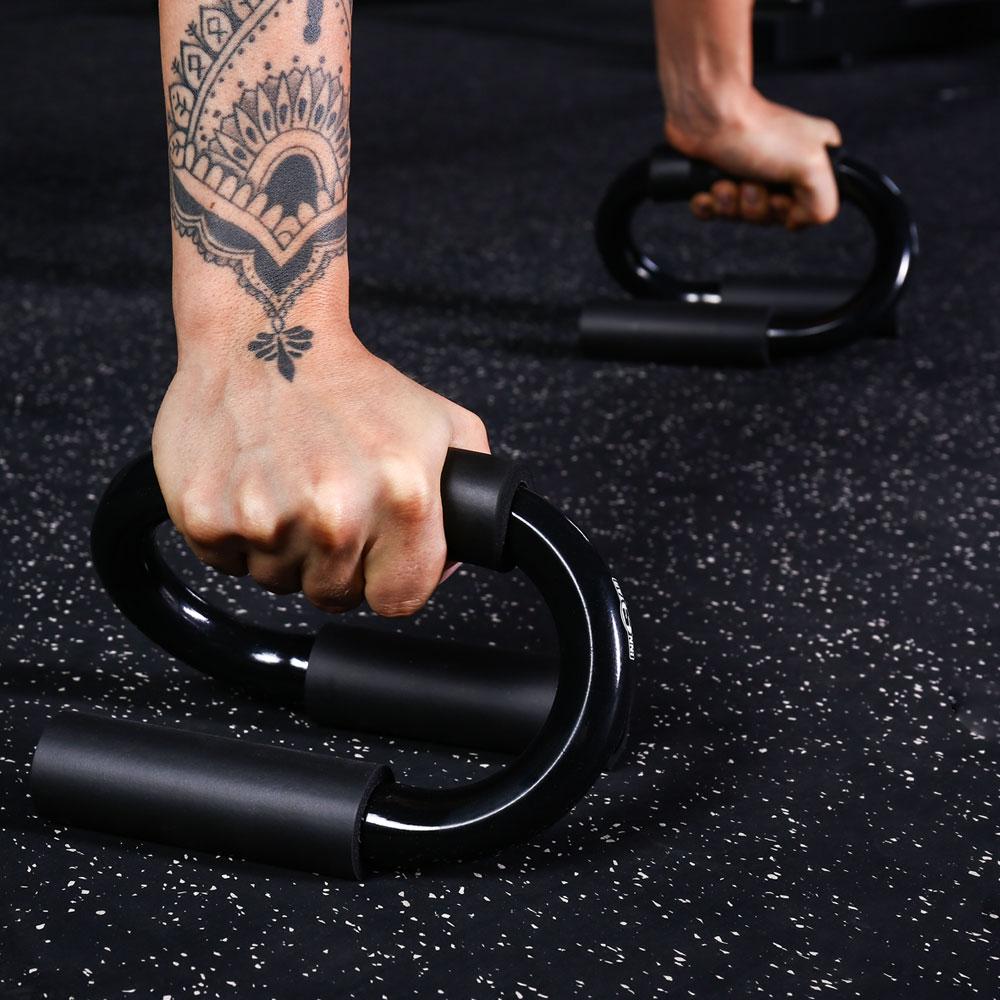 Compact push up handles for chest and triceps workout
