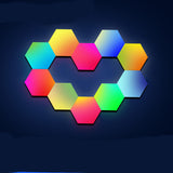 Hexagon color changing LED wall lights with RGB effects
