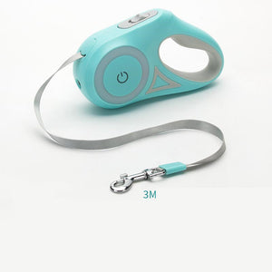 Extendable dog leash with one hand brake locking system
