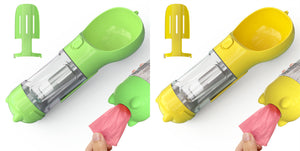 Compact travel water bottle for dogs and pets
