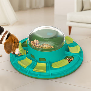 Interactive dog puzzle toy for slow feeding and training
