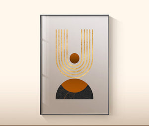 Plant leaf wall art with modern botanical design
