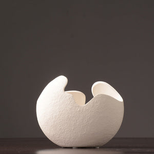 Stylish white ceramic vase for modern home decoration
