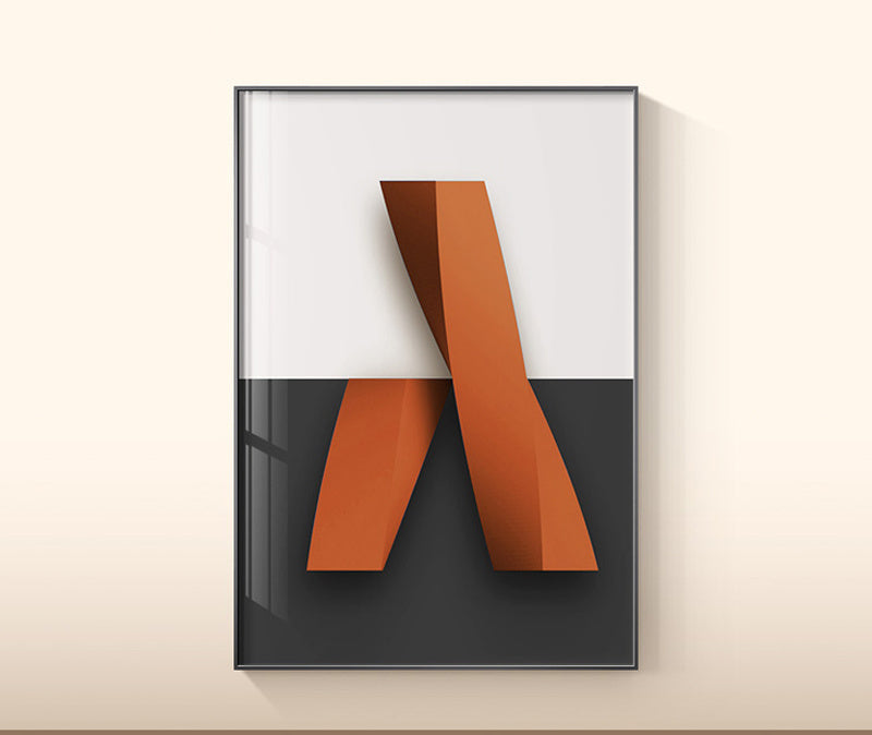 Wooden frame leaf artwork for bedroom decoration
