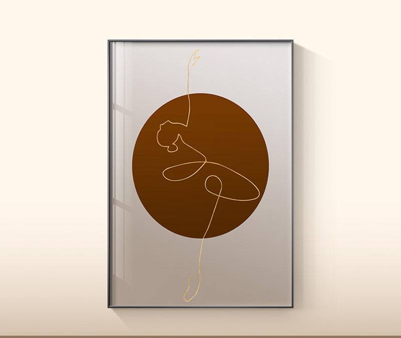 Plant leaf wall art with modern botanical design
