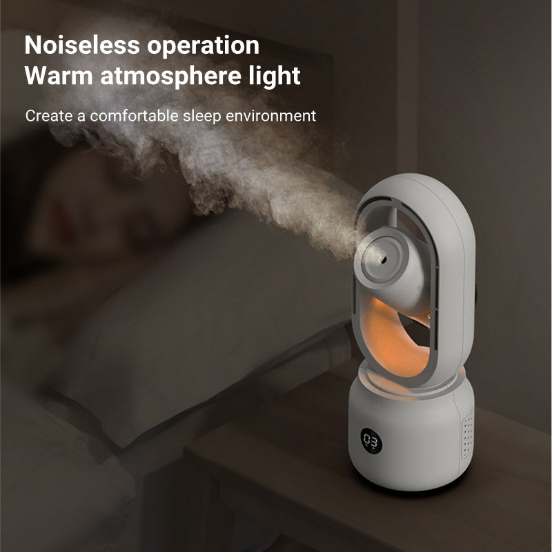 Portable desktop fan with adjustable speed settings
