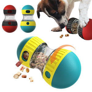 Food dispensing dog toy for interactive treat feeding
