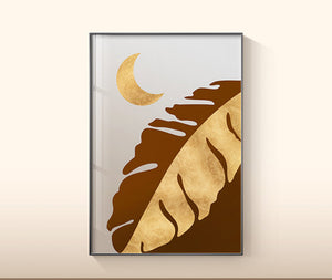 Botanical nature inspired wall art for office space