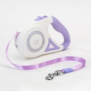 Extendable dog leash with one hand brake locking system
