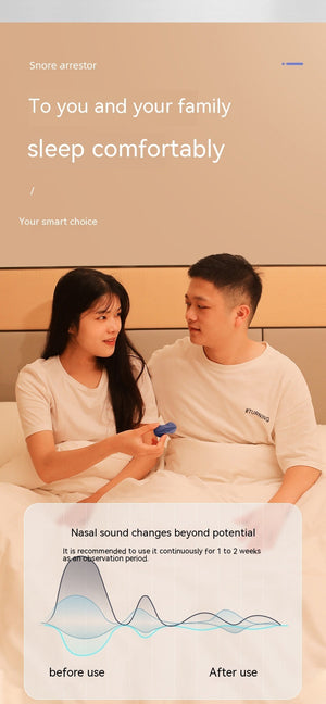 Portable sleep aid device for reducing snoring at night