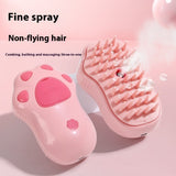 Spray massage comb for removing loose pet hair and dirt
