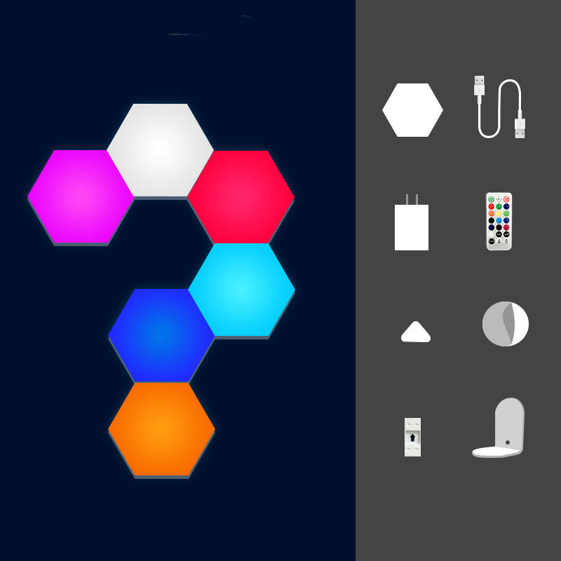 Smart modular hex LED panels for gaming room decor
