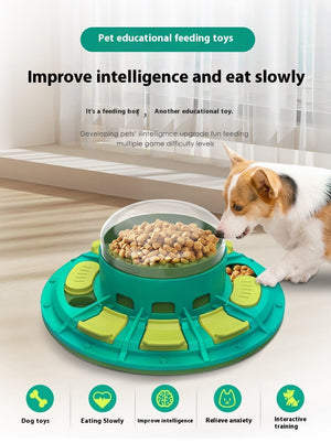 Interactive training toy for dogs with food reward system