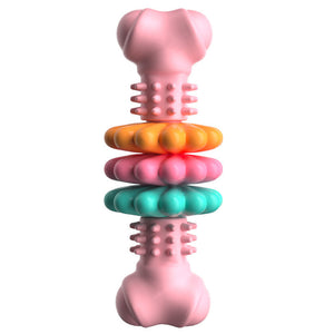 Durable TPR dog chew toy for teeth and breath health
